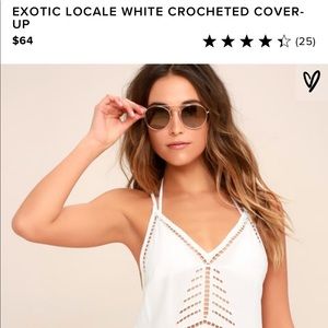 NWOT XS Lulus Exotic Locale White Crochet CoverUp